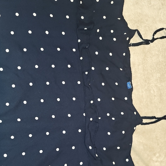 Old Navy Navy Blue Polka Dot Blouse - Picture 1 of 6